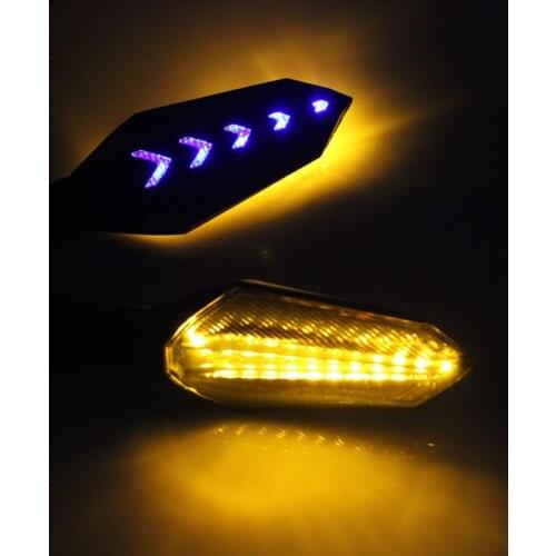 Motorcycle M10 Universal LED Turn Signal Indicator Amber Light 12V Flowing Sequential arrow light