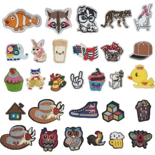 Animal cute patch badges can be sewn and hot DIY clothing supplies fabric embroidery childrens jeans accessories 1PCS for sale