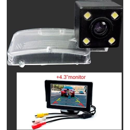 Waterproof Car Parking Reversing Back Rear View Camera for Toyota Agya/Wigo 2018 with 4.3" LCD parking monitor