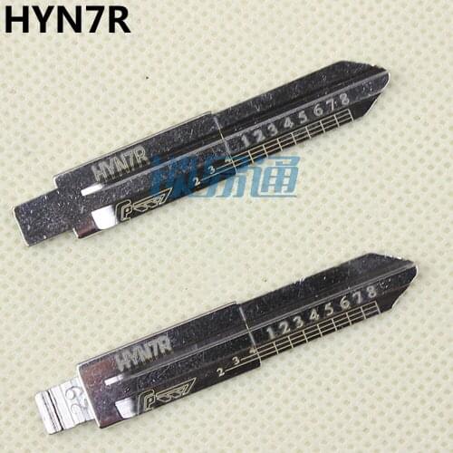 10PCS/LOT HYN7R Original Engraved Line Key for KIA Hyundai 2 in 1 LiShi NO.29 Flat key teeth blank car key locksmith tools