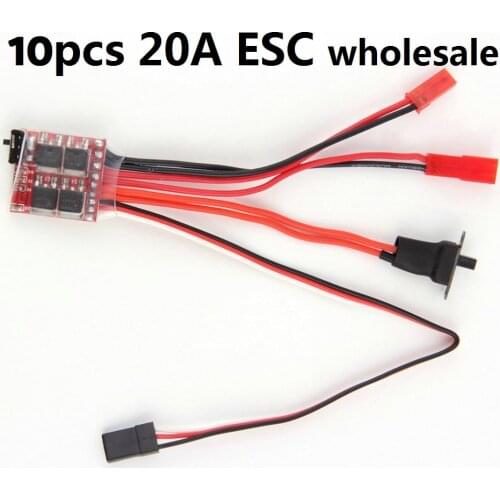 10PCS RC ESC 20A Brush Motor Speed Controller w/ Brake for RC Car Boat Tank New Sale