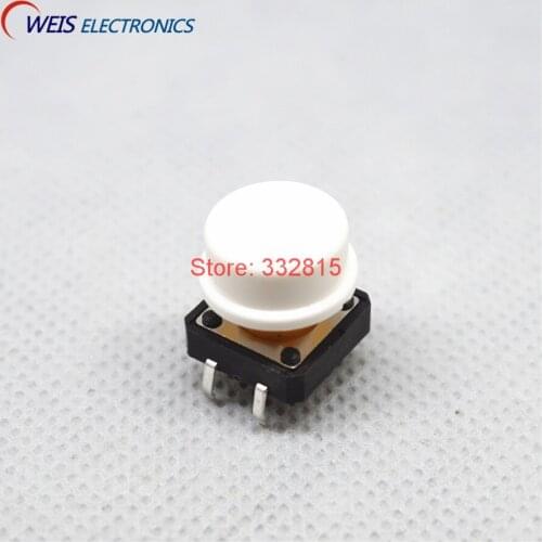 100PCS With Cap 12*12*7.3mm Button Tact Switches Micro Switch Buttons B3F-4055 12x12x7.3 on/off