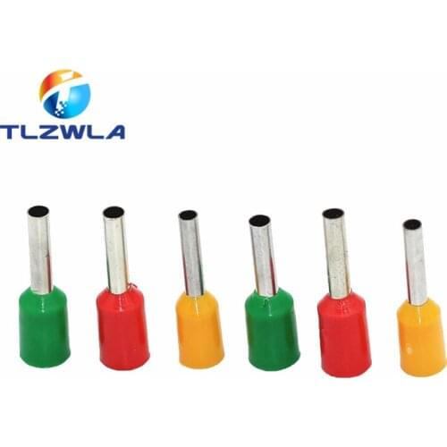 1000PCS VE0508 AWG 22 Electrical Crimp Terminal Block Tubular Wire Connector Cable End Bootlace Ferrule Terminals 0.5mm E0508