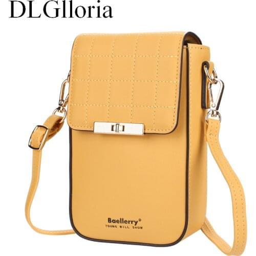 2021 Leather Women Wallet Cell Phone Bags Card Holder Female Handbag Coin Purse Clutch For Ladies Messenger Shoulder One Straps