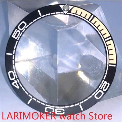 BLIGER 2021 brand new high-quality 38mm black yellow rotating glass bezel, suitable for 40mm mens watch with automatic winding