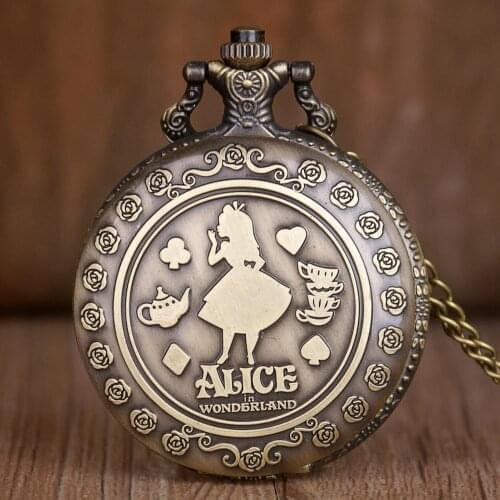 20pcs Antique Pocket Watch Movie Theme Cut Pattern Fashion Flower Necklace Women pocket & fob watches Gift Girls CF1254