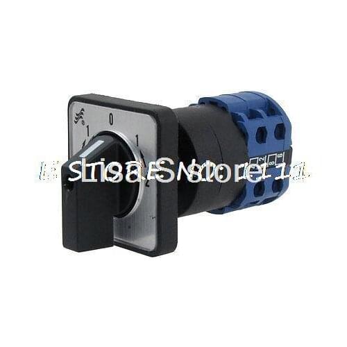 AC 220V-240V 5 Position 8 Screw Terminals Rotary Changeover Switch
