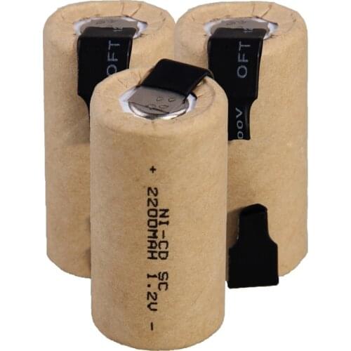 30 pcs SC 2200mah 1.2v battery NICD batteries for makita bosch B&D Hitachi metabo dewalt power tools for emergency lights