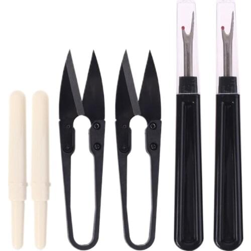 6pcs Seam Rippers Sewing Trimming Scissors Set Thread Remover Yarn Thread Cutter Snips Clippers Crafting Removing Tools