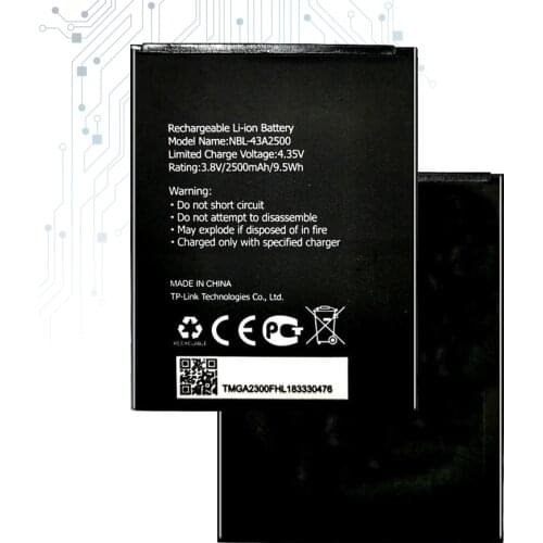 NBL-43A2500 2500mAh Mobile Phone Battery For TP-Link Neffos C7S TP7051A TP7051C