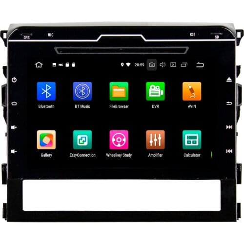 10.1" 8 Core Android 9.0 For Toyota Land Cruiser 2016 Car Multimedia Player Without DVD 2 Din Car Audio 1024*600 Stereo DSP GPS