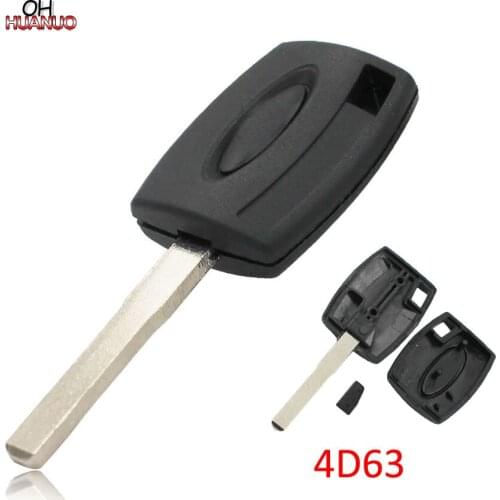 Transponder Car Key Shell Case Fob for Ford Focus with 4D63 Chip 4D-63 Chip