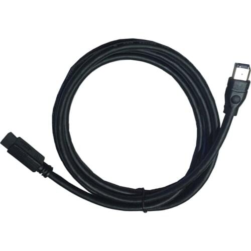 Black IEEE 1394 Firewire 800 to Firewire 400 Cable, 9 Pin/6 Pin Male / Male 10FT IEEE1394B 9P Male TO 6P Male Cable