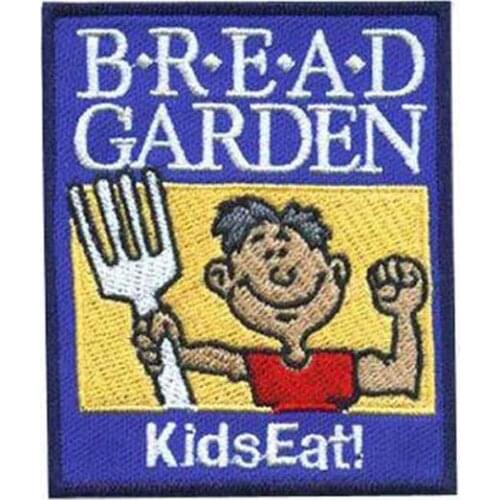 KidsEat Embroidered Patches Made by Twill with Flat Broder and Iron On Backing Accept Custom and MOQ50pcs free shipping by Post