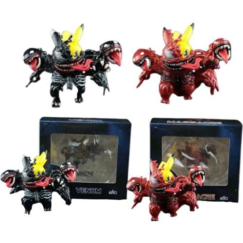 Pokemon Pikachu Carnage Venom Marvel Anime Figures Model PVC Toys Cosplay Pocket Monster Action Figma Doll Xmas Gift Brinquedos