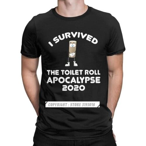 Toilet Paper Shortage Tshirt Panic TP Roll Crisis Social Distancing Vinatge Tops T Shirt Camisas Hombre
