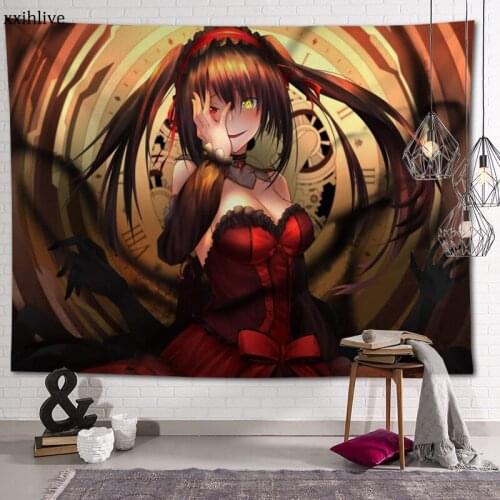 Japanese Anime Date A Live Custom HD Tapestry For Carpet Travel Mattress Wall Carpets Art Home Decor 70x95cm,100x150cm,130x150cm