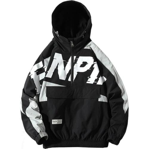 Streetwear Men Jackets Fashion Printed Bomber Hooded Jacket Multi-pocket Hip Hop Cargo Jackets Coats Male Clothing 5XL