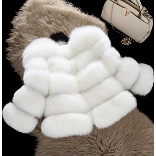 Childrens Faux Fur Jacket Warm Elegant Baby Girls Fox Fur Coat Thick Warm Kids Fashion Clothes Winter Girls Streetwear TZ608