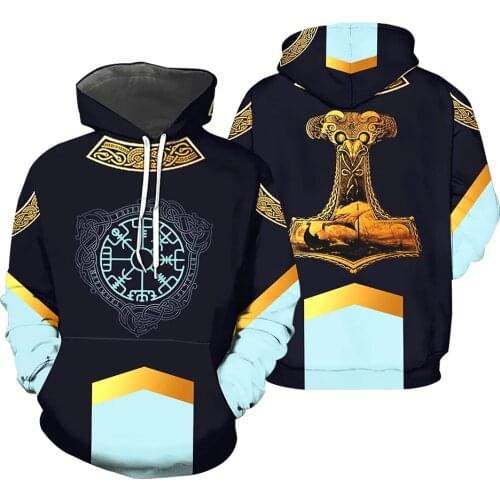 PLstar Cosmos Viking Tattoo 3D All Over Printed Shirts Tees 3D Print Hoodie/Sweatshirt/Zipper Man Women eagle cross Tattoo-8