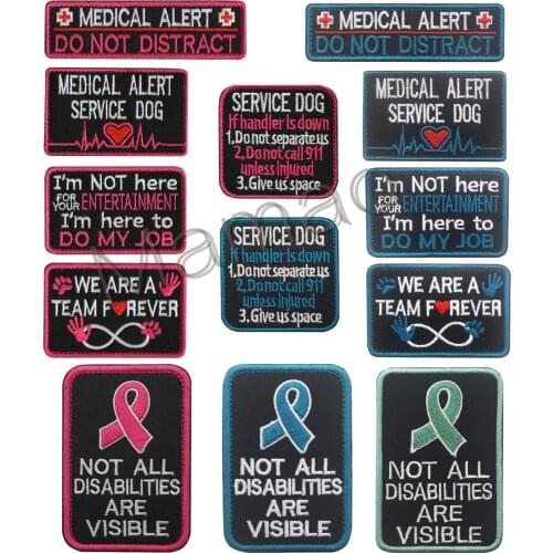 Multi-piece set Combination Service Dog Embroidery Patch Medic Military Patch Working Dog K9 Service Military Tactical Patches