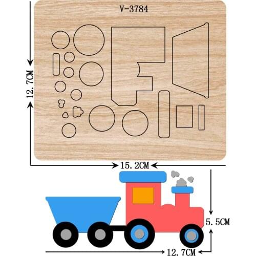 New train wooden dies cutting dies for scrapbooking Multiple sizes V-3784
