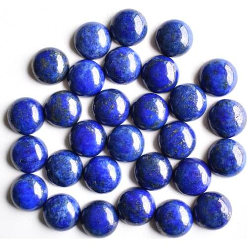 Wholesale 50pcs/lot fashion hot selling high quality natural lapis lazuli round CABOCHON beads for jewelry Accessories 12mm