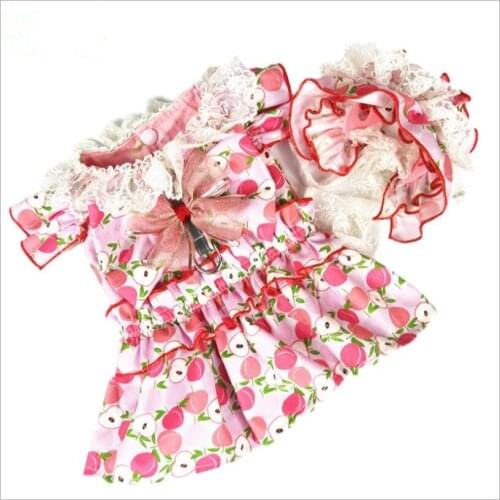 Dog Dress Small Floral Doll Skirt Spring Summer Pets Outfits Dog Clothes For Small Dog Party Dog Skirt Puppy Costume Pets New