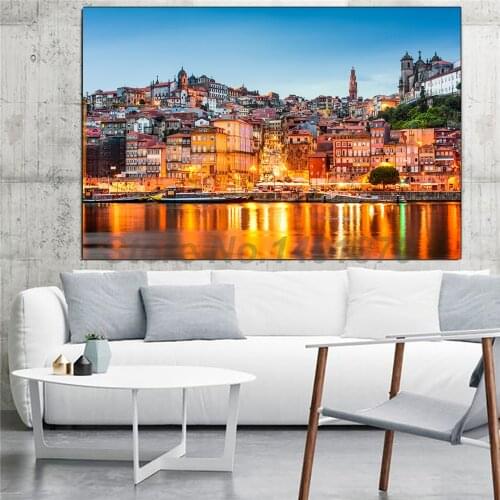 Portugal Cityscape Posters Canvas Nordic Style Print Minimalist Wall Art Painting Landscape Picture For Living Room Home Decor