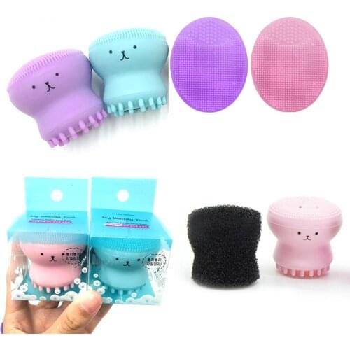 Octopus Shape Silicone Face Cleansing Brush Foam Face Scrub Washing Brush Pore Cleaner Exfoliator Face Cleanser Skin Care TSLM1