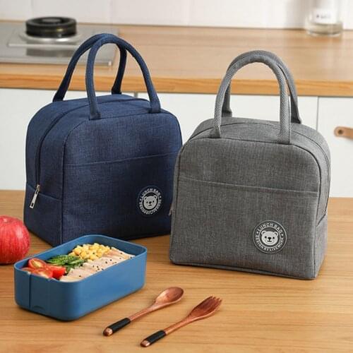 Lunch Bag Fresh Cooler Bag Waterproof Thermal Insulated Office Bento Pouch Lunch Container Food Storage Bags Handbag With Zipper