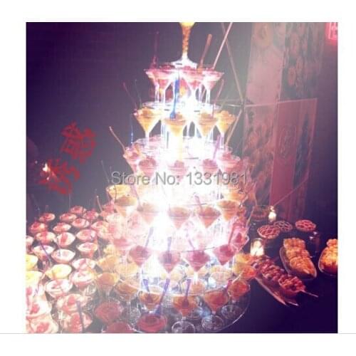 Wedding decoration/ 7 Tier Round Acrylic Cupcake Stands Wedding / Festival Supplies Cake Display Shelf