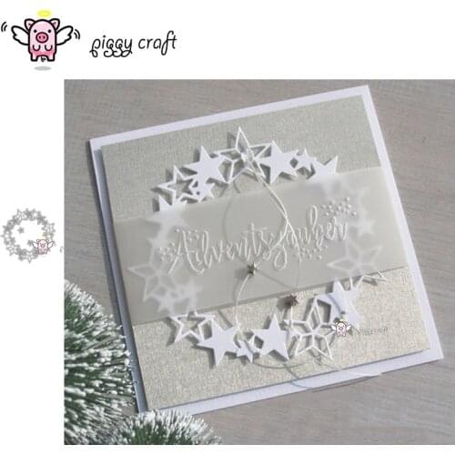Piggy Craft metal cutting dies cut die mold Star ring decoration Scrapbook paper craft knife mould blade punch stencils dies