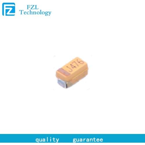 50pcs 47uF(476) ±10% 6.3V tantalum capacitor CASE-A_3216 2.5 Ω @ 100kHz