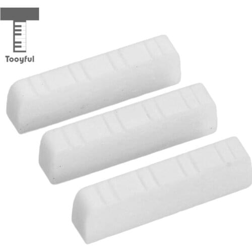 Tooyful 3pcs 8 String Mandolin Bone Slotted Nuts for Mandolin Parts Accessories