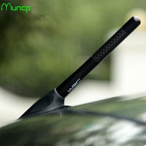 Muncp Universal Car Antenna FM AM Radio Carbon Fiber Short Car Aerial For Acura RLX CL EL CSX ILX MDX NSX RDX RL SLX TL TSX