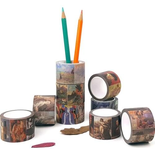 Retro Vintage Washi Tape set European oil painting Van Gogh masking Scrapbooking Washitape Stickers decorada journal
