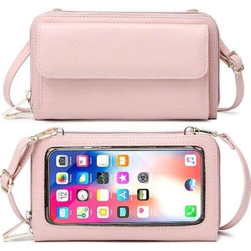 Touch Screen Mobile Phone Bag Messenger Mini Bag 2021 New Anti-theft Brush Wallet Womens Long Shoulder Bag