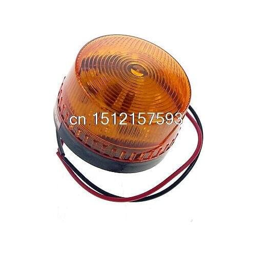 1PCS 220VAC Orange LED Beacon Warning Signal Light Lamp Spiral Fixed