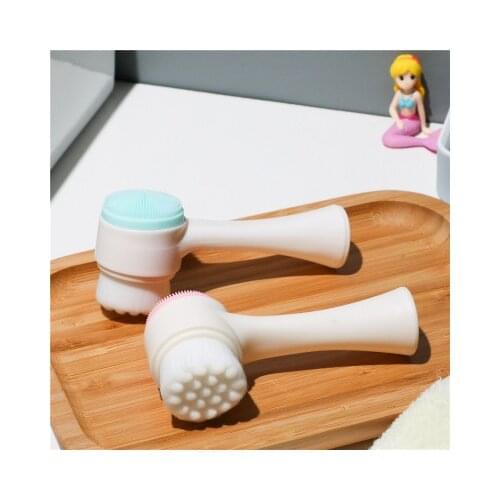 1Pc 3D Face Cleansing Brush Silicone Facial Brush Deep Cleaning Pore Cleaner Face Massage Skin Care Waterproof Facial Brush