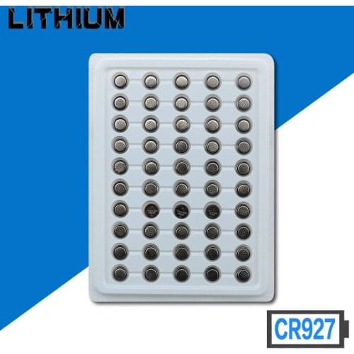 100pcs 3V Lithium Coin Cells CR927 DL927 BR927 ECR927 5011LC 927 EE6259 Button Cell Batteries for Reading pen Car Security Alarm