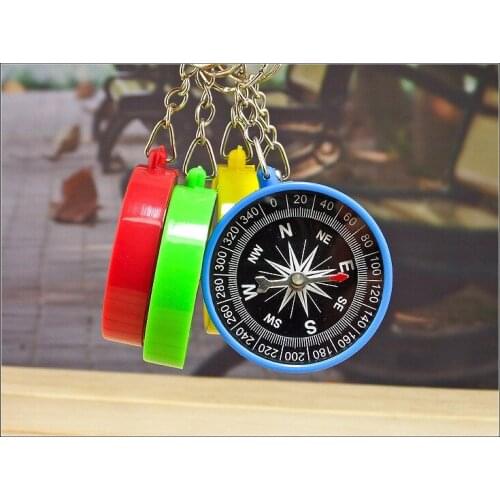 2pcs/lot portable keychain Belt Buckle Mini Compass for Outdoor Camping Hiking Travel Emergency Survival Navigation Tool