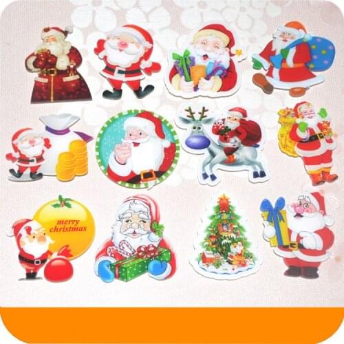 3pcs Acrylic Xmas Santa Badges Christmas tree brooch holiday gifts Pins