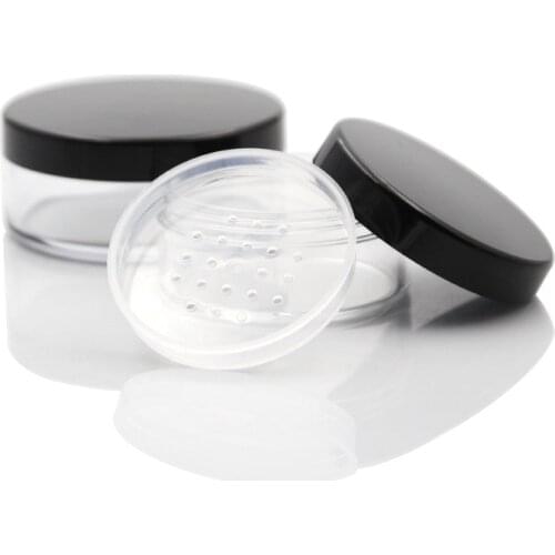 30ml 50ml Empty Refillable Cosmetic Jar Pot Loose Powder Sifter Case With Sieve Face Cream Cosmetic Makeup Jar Container