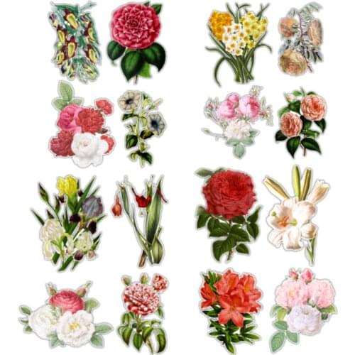 4Pcs Beauty Flower Sticker Vinyl Decal Car Laptop Window Wall Bumper Decorative