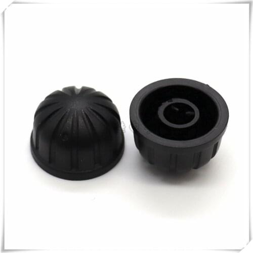 5 Pieces Plastic Half Shaft Knob Diameter 19.5mm Height 12.5mm Potentiometer Encoder Knob 180 Degree D-Shaped Inner Hole 6mm