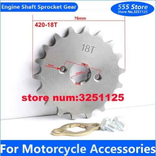 50cc 160cc YX Lifan ATV Quad Pit Dirt Motor Bike Motorcycle 17mm 10T Front Engine Shaft Sprocket Gear 420 16 Tooth For