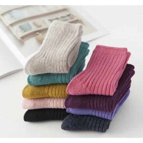 6pairs/Lot Winter Children Thick Socks Warm Wool Baby Socks Girls Boys 2-12 Years