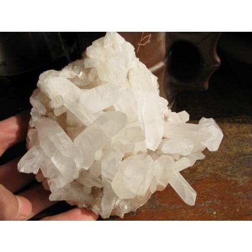 850g clear natural rock quartz crystal cluster original