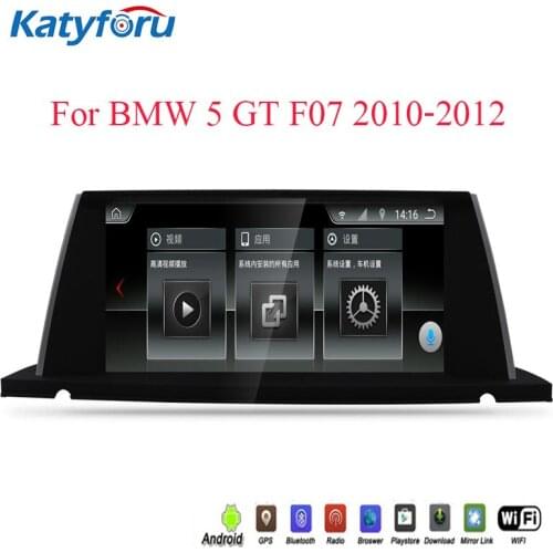 Android radio gps 2din for BMW 5 GT F07 10-12 with 2G RAM 8 core 32 steering wheel control reversing image 10.25inch 1280x480